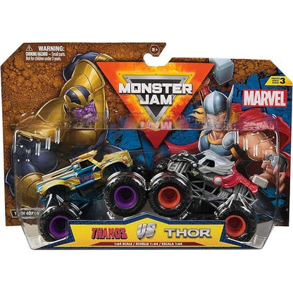 Monster Jam 1:64 Marvel Die Cast 2 Pack - Thanos vs Thor 681147026445