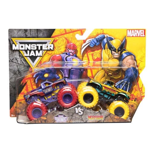 Monster Jam 1:64 Marvel Die Cast 2 Pack - The Sentineis Vs Wolverine 681147026445