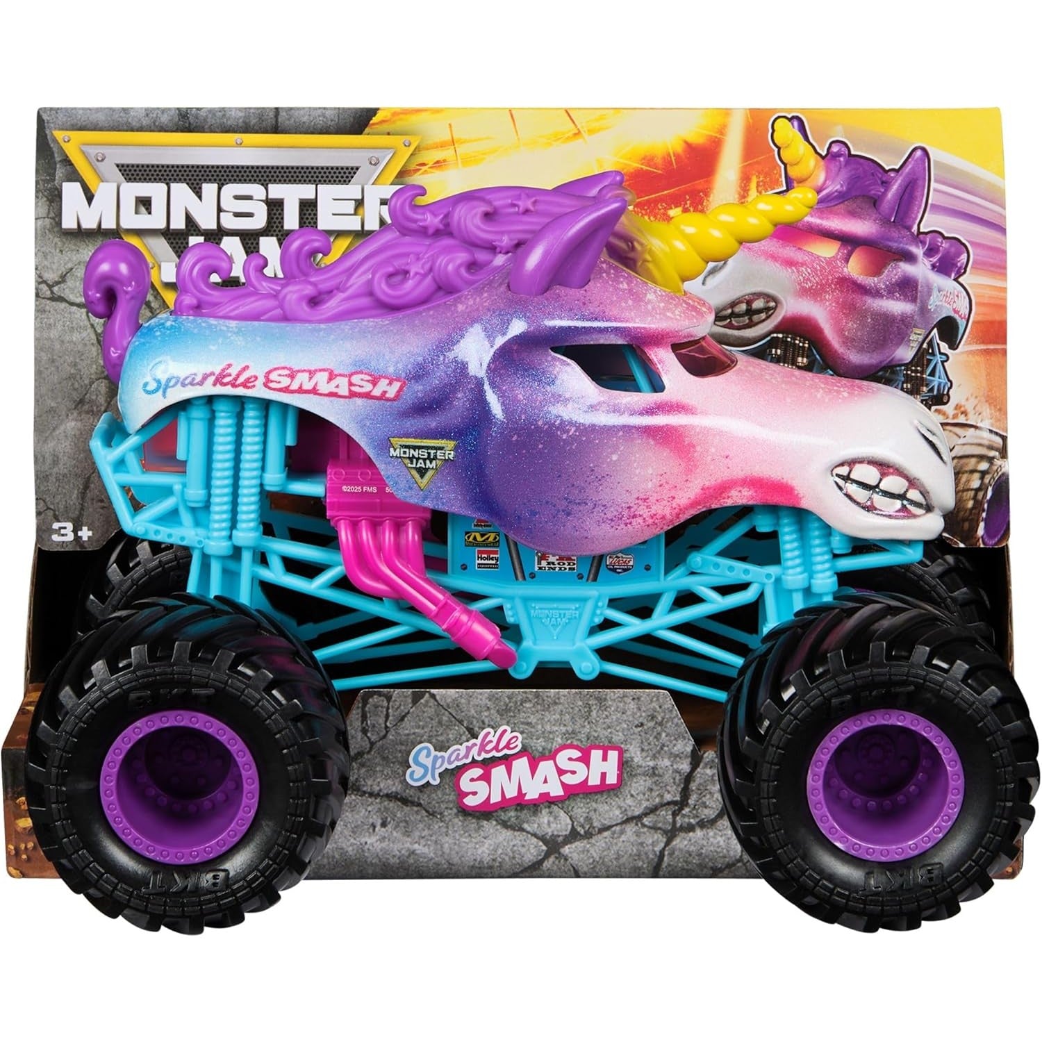 Monster Jam Die-Cast Vehicle 1:24 Scale - Sparkle Smash 778988141137