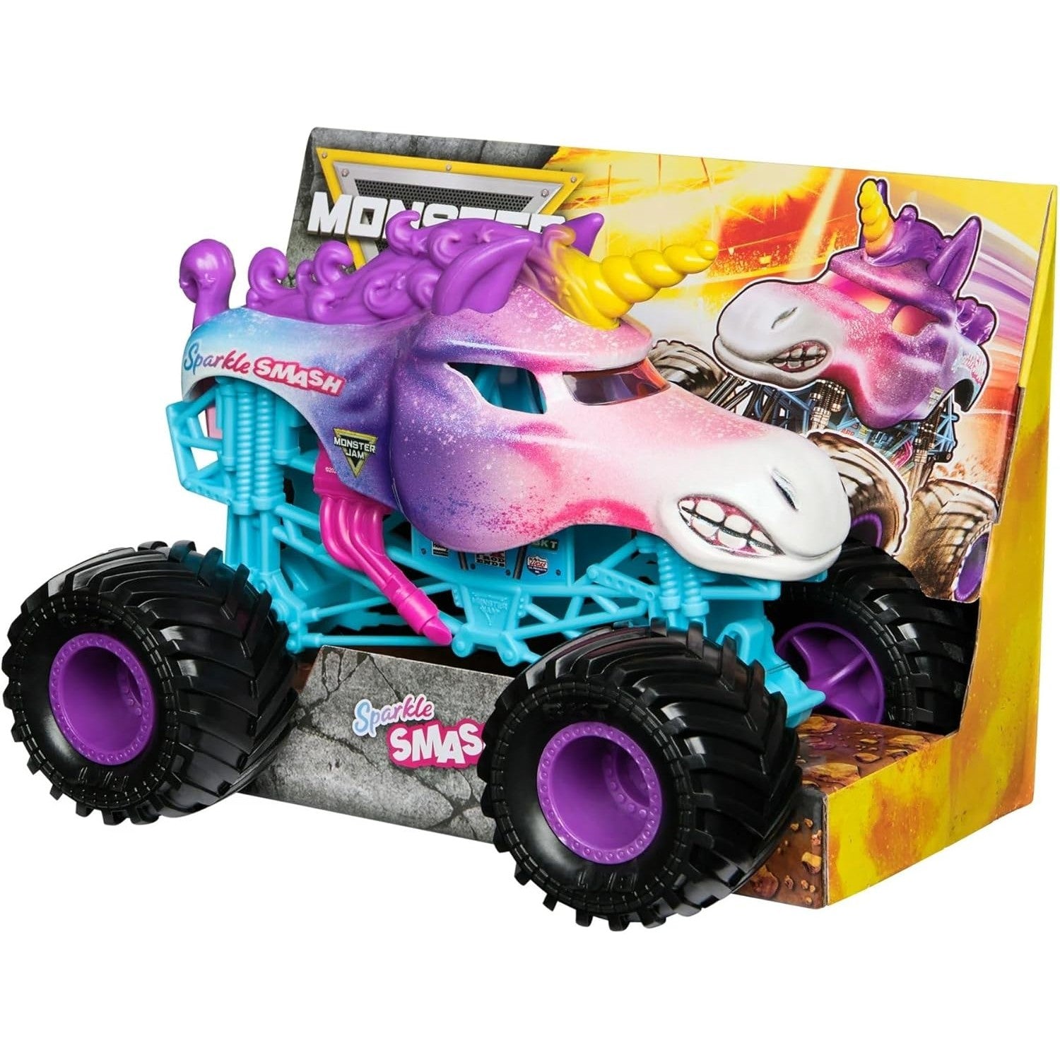 Monster Jam Die-Cast Vehicle 1:24 Scale - Sparkle Smash 778988141137