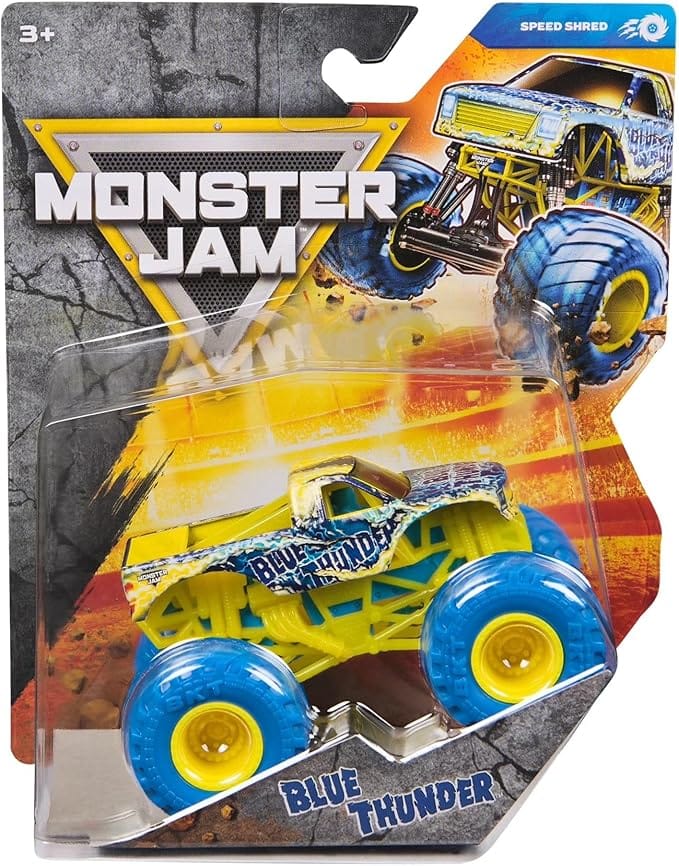 Monster Jam Die-Cast Vehicle 1:64 Scale - Series 45 - Speed Shred - Blue Thunder 778988553480