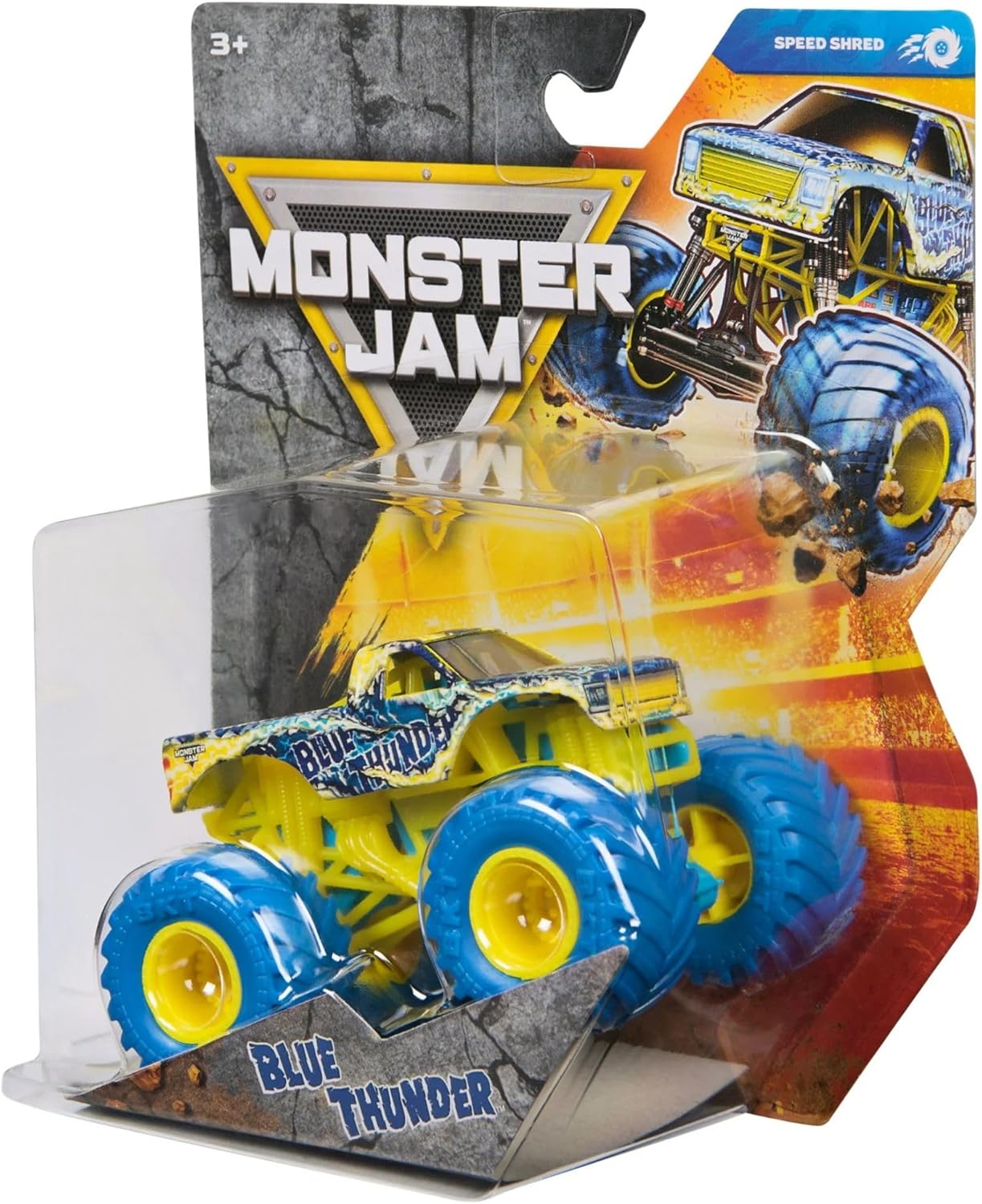 Monster Jam Die-Cast Vehicle 1:64 Scale - Series 45 - Speed Shred - Blue Thunder 778988553480