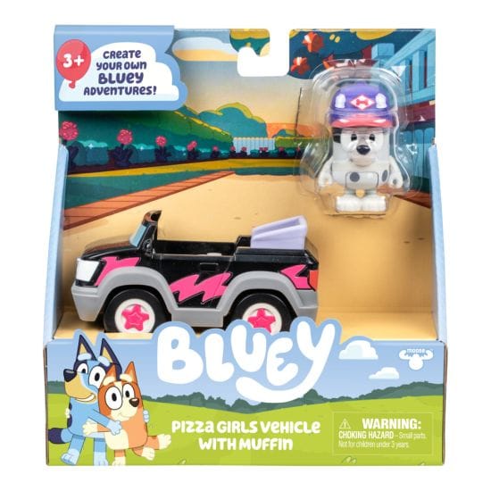 Bluey - Basic Vehicle - Pizza Girls Vehicle with Muffin