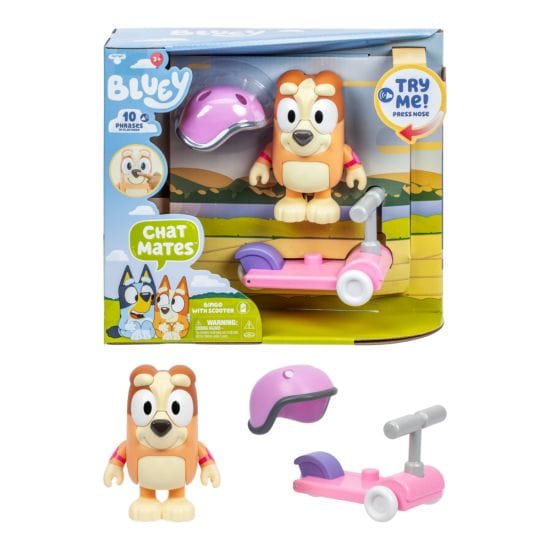 Bluey - Chat Mates Figure & Accessory Scooter Bingo 630996189948