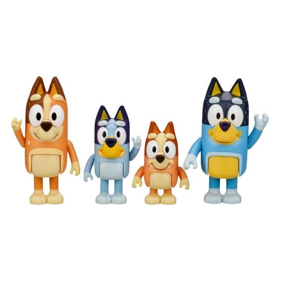 Bluey Figures 4 Pack - Bluey & Family