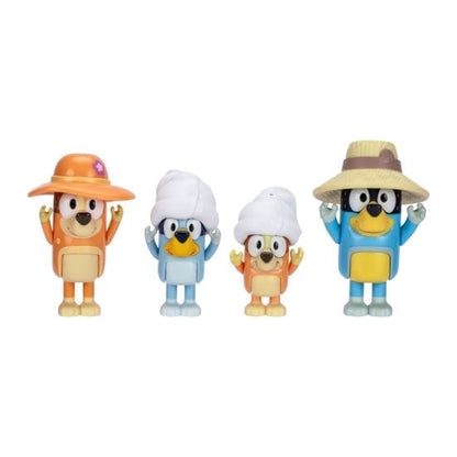 Bluey Figures 4 Pack - Family Trip
