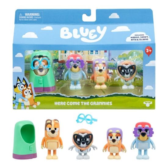 Bluey - Figures 4 Pack - Here Come the Grannies 630996192016