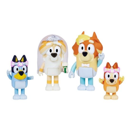 Bluey Figures 4 Pack - Wedding Time