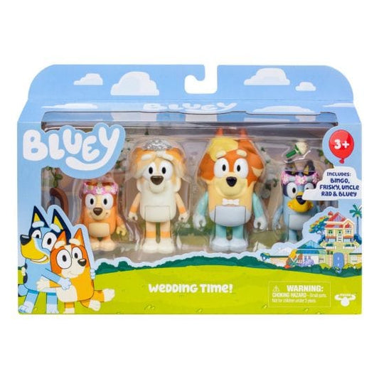 Bluey Figures 4 Pack - Wedding Time