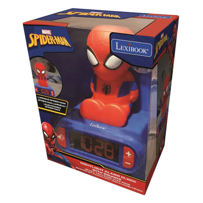 Lexibook Marvel Spider-Man 3D Night Light Alarm Clock with Sound Effects