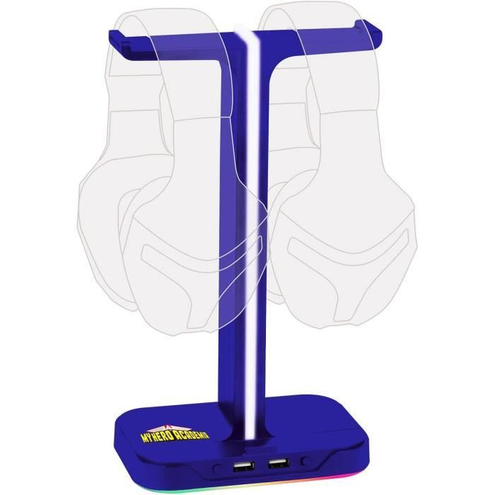 Konix My Hero Academia Dual LED Headset Stand with USB Hub