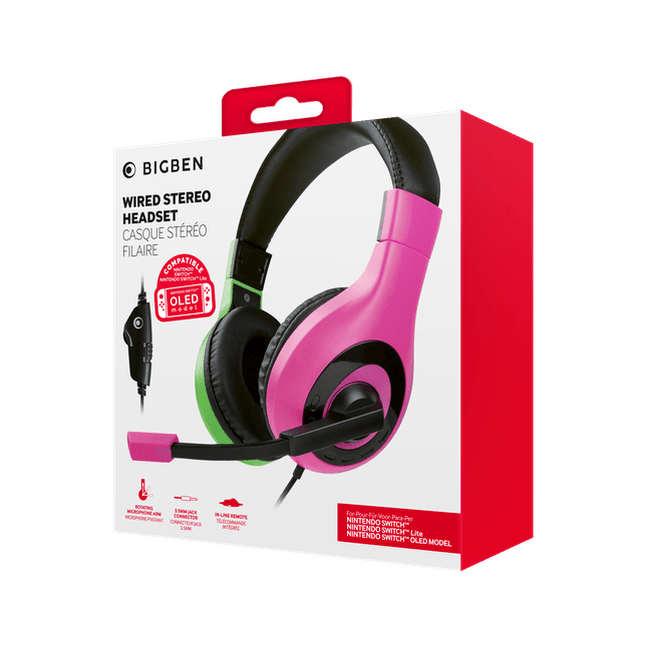 PINK AND GREEN SWITCH HEADSET 3665962006919