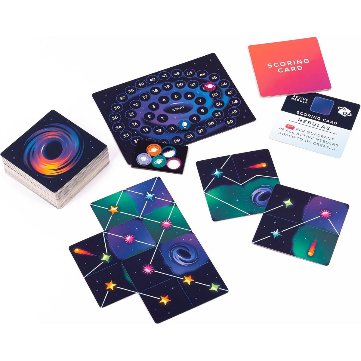 Professor Puzzle Outer Space Galaxy-Building Card Game