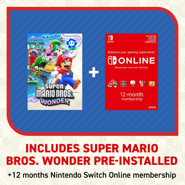 Nintendo Switch (OLED Model) + Mario Wonder Bundle + 12 Months NSO 0045496454081