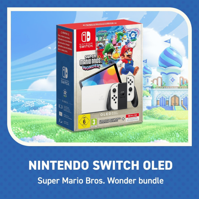 Nintendo Switch (OLED Model) + Mario Wonder Bundle + 12 Months NSO 0045496454081