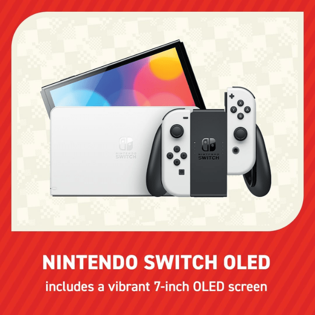 Nintendo Switch (OLED Model) + Mario Wonder Bundle + 12 Months NSO + Donkey Kong Country Returns HD