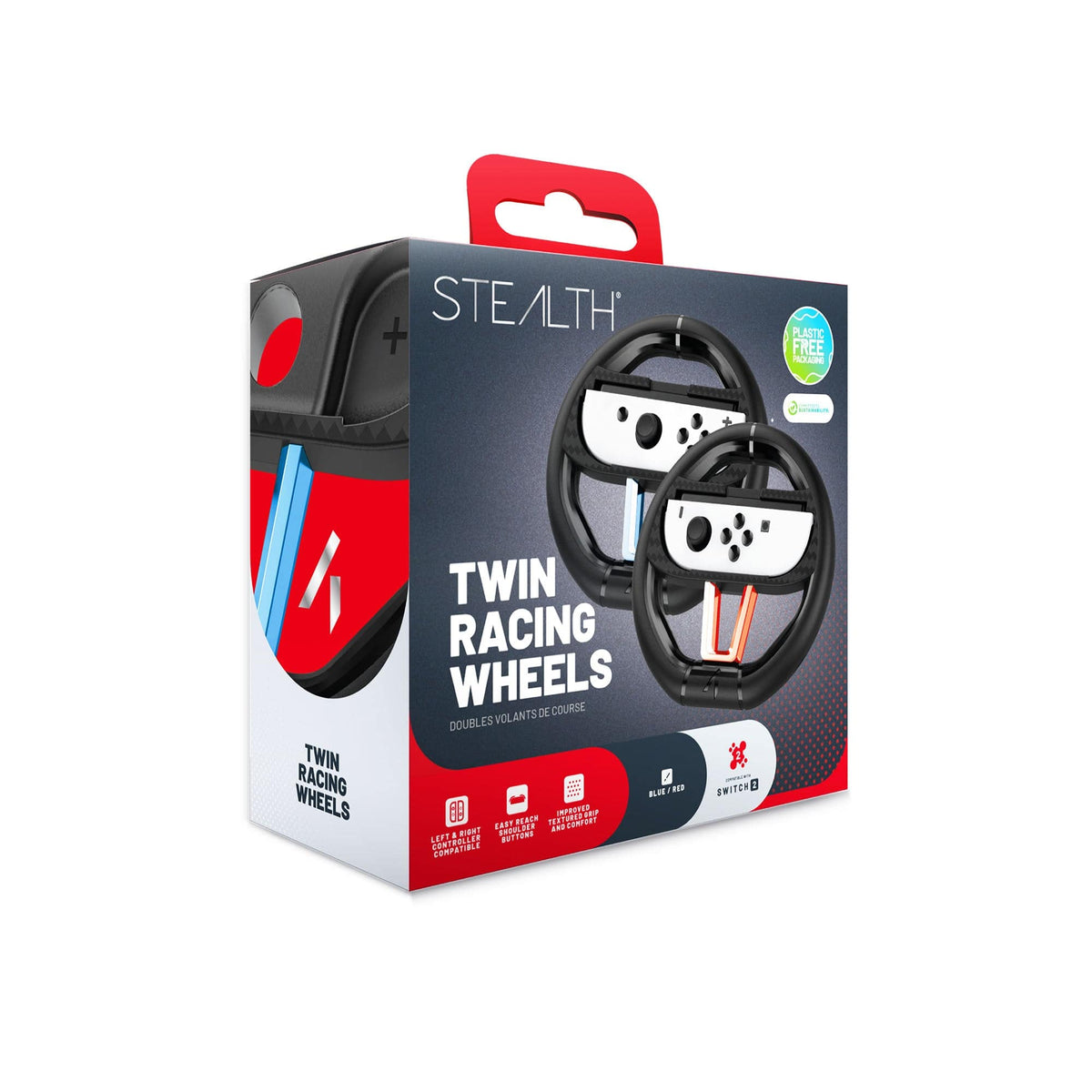Stealth Racing Wheel - Twin Pack - Nintendo Switch 2  (Pre-Order 5th June 2025) 5055269718048