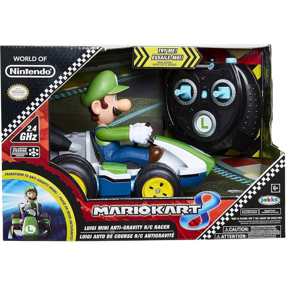 JAKKS Pacific Mario Kart Luigi Mini Anti-Gravity RC Racer