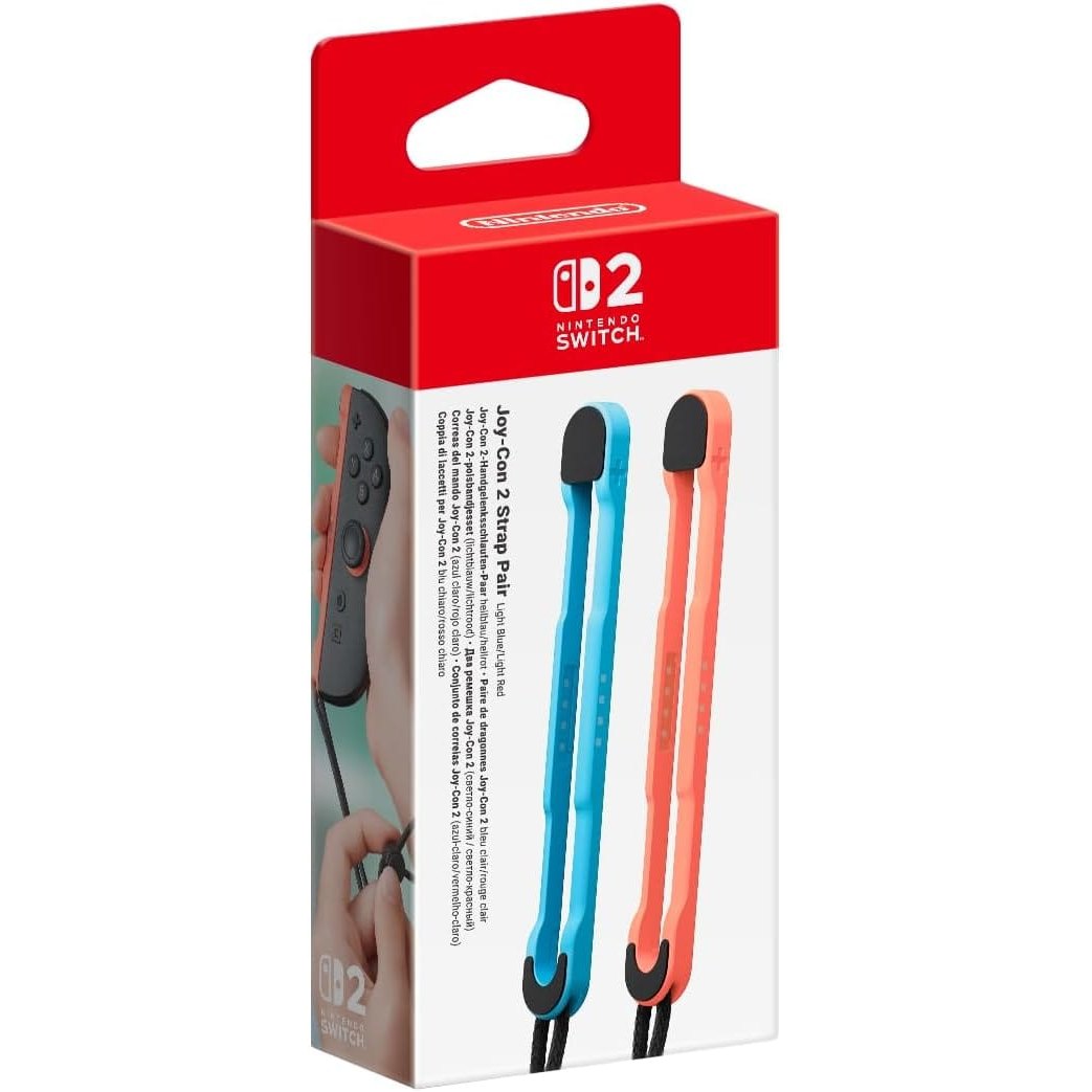 Nintendo Joy-Con 2 Strap Pair, Light Blue and Light Red 045496321420