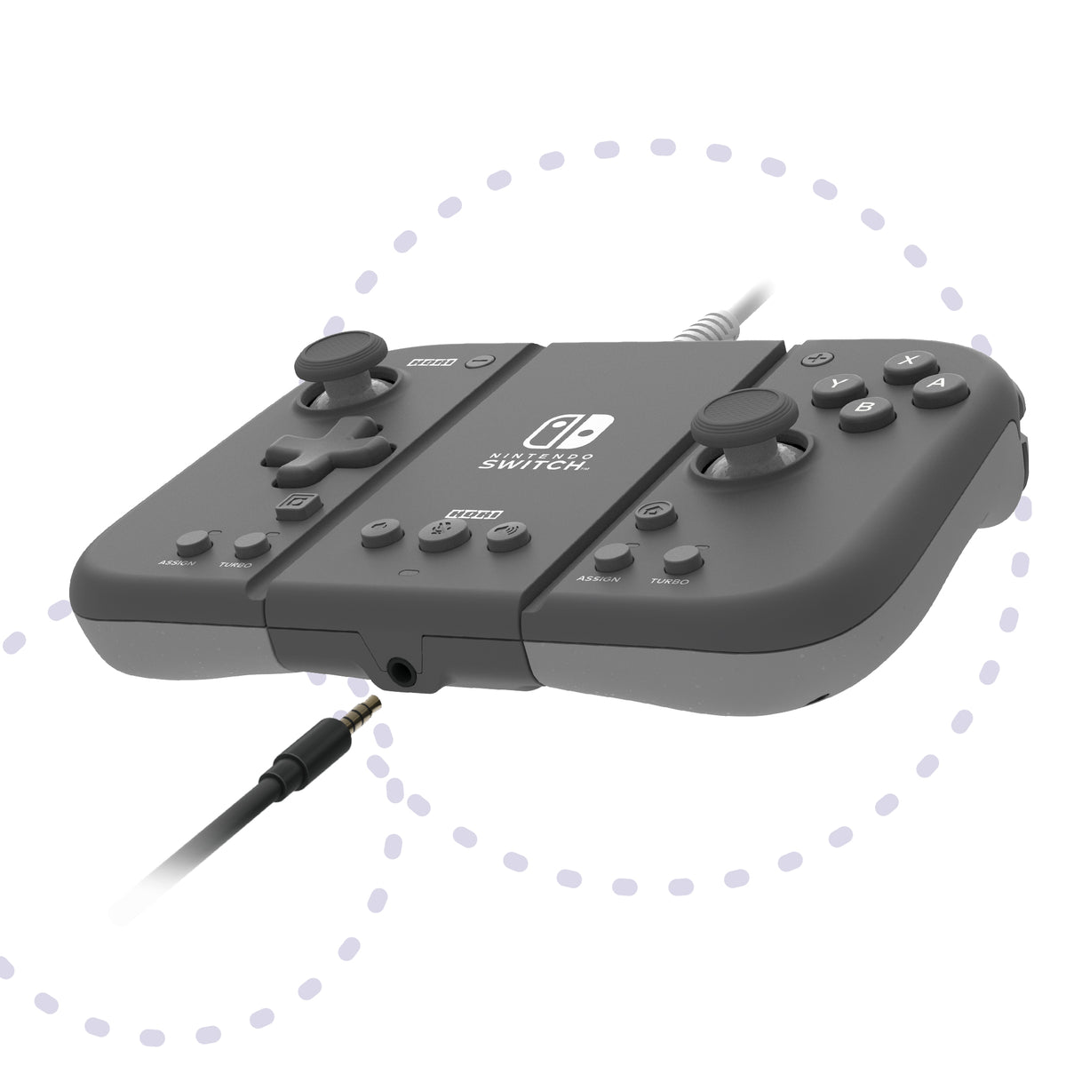 HORI Split Pad Compact Attachment Set for Nintendo Switch - Slate Grey