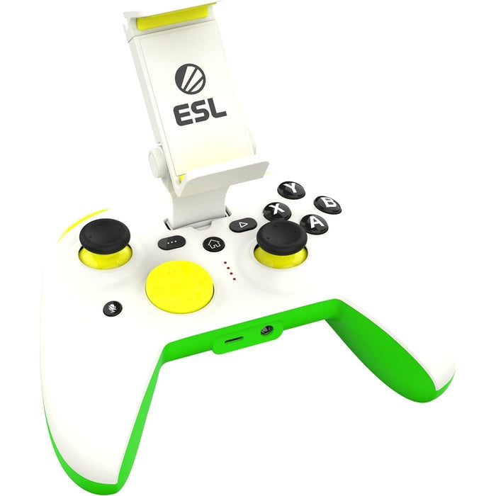 RiotPWR ESL Pro Mobile Gaming Controller for Android - White/Green