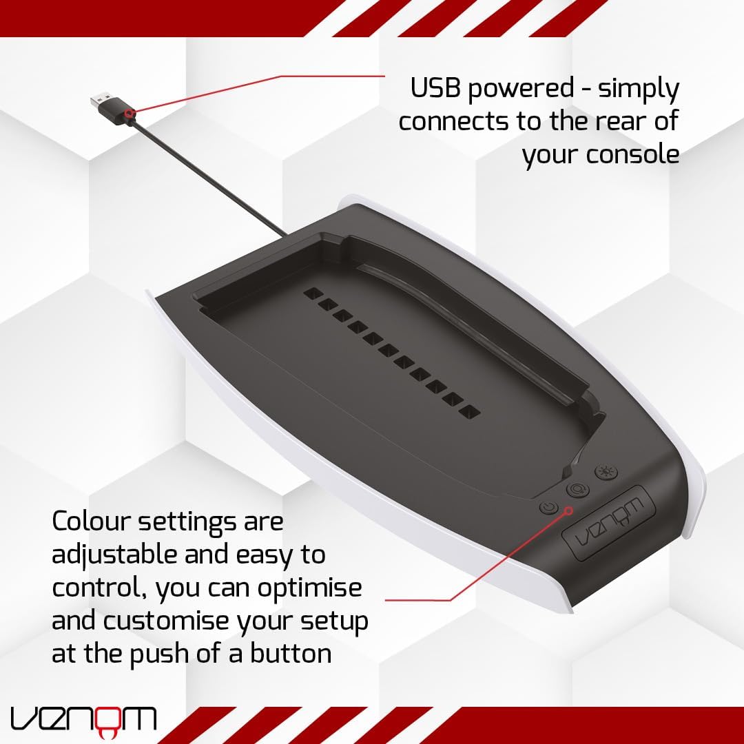 Venom Colour-Change LED Console Stand for PS5 Slim