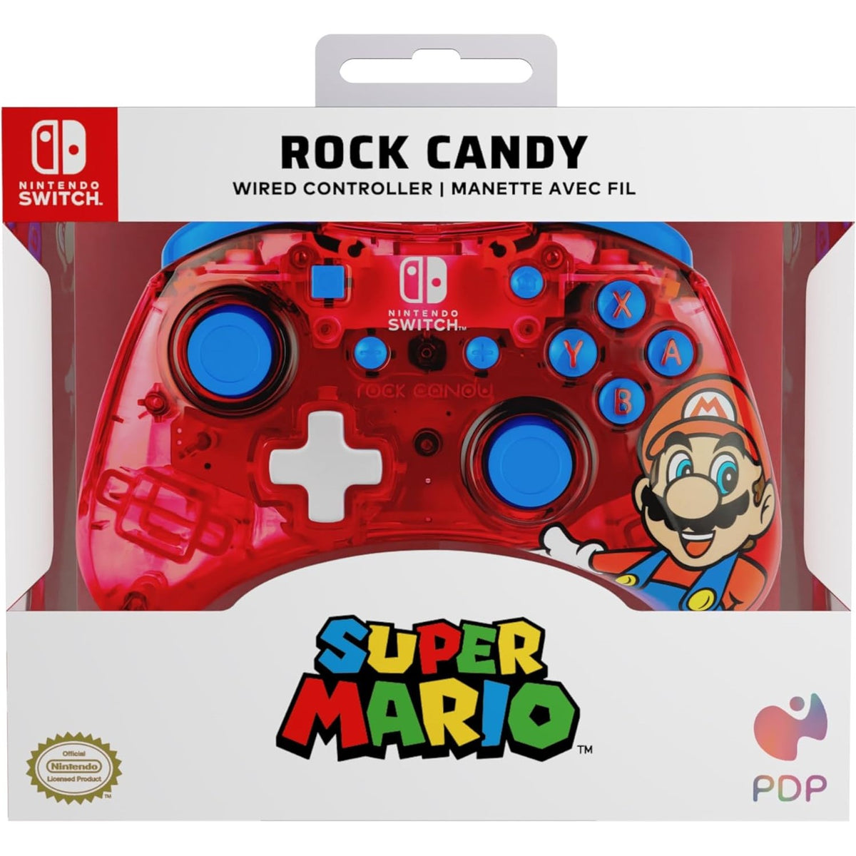 PDP Rock Candy Wired Controller - Mario - Nintendo Switch 0708056068295