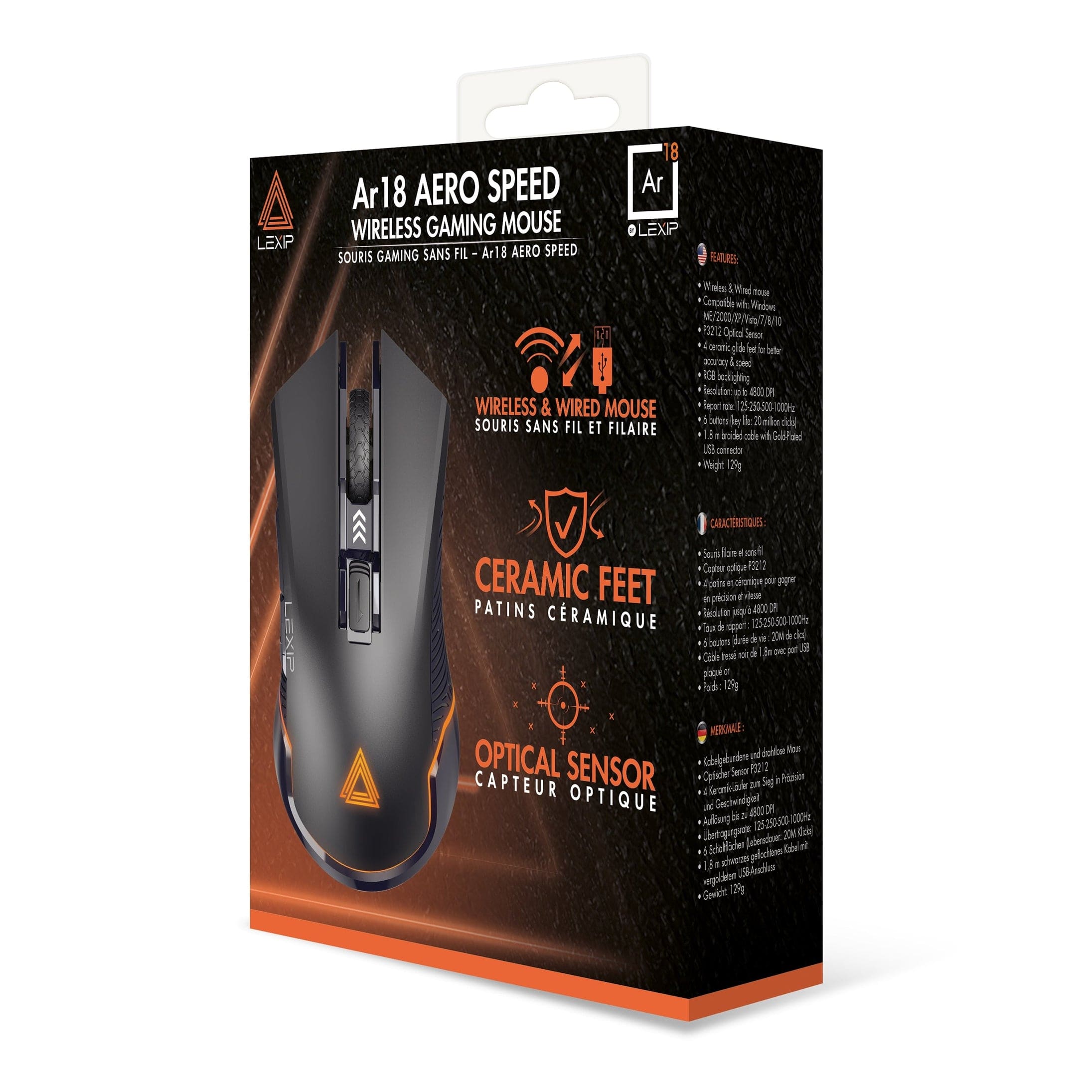LEXIP AR18 WIRELESS MOUSE - PC 3760210998449
