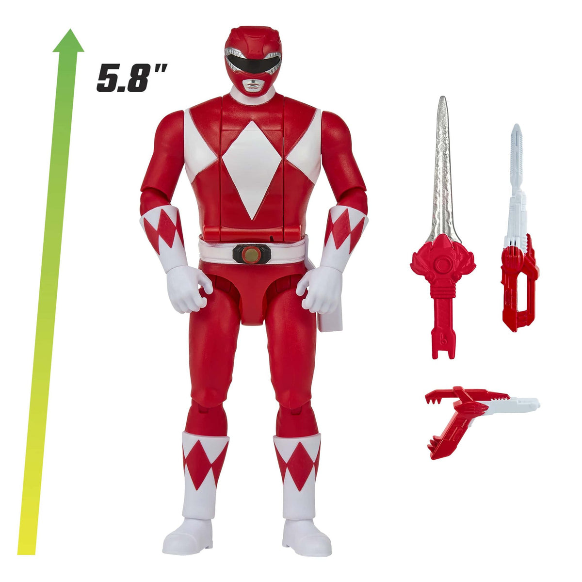 Mighty Morphin Power Rangers Auto-Morphin Red Ranger Figure 43377681649