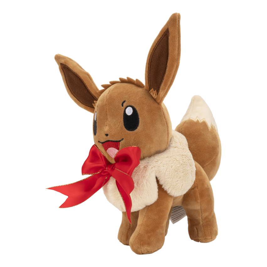 Pokémon 8 Inch Seasonal Plush Eevee with Bow