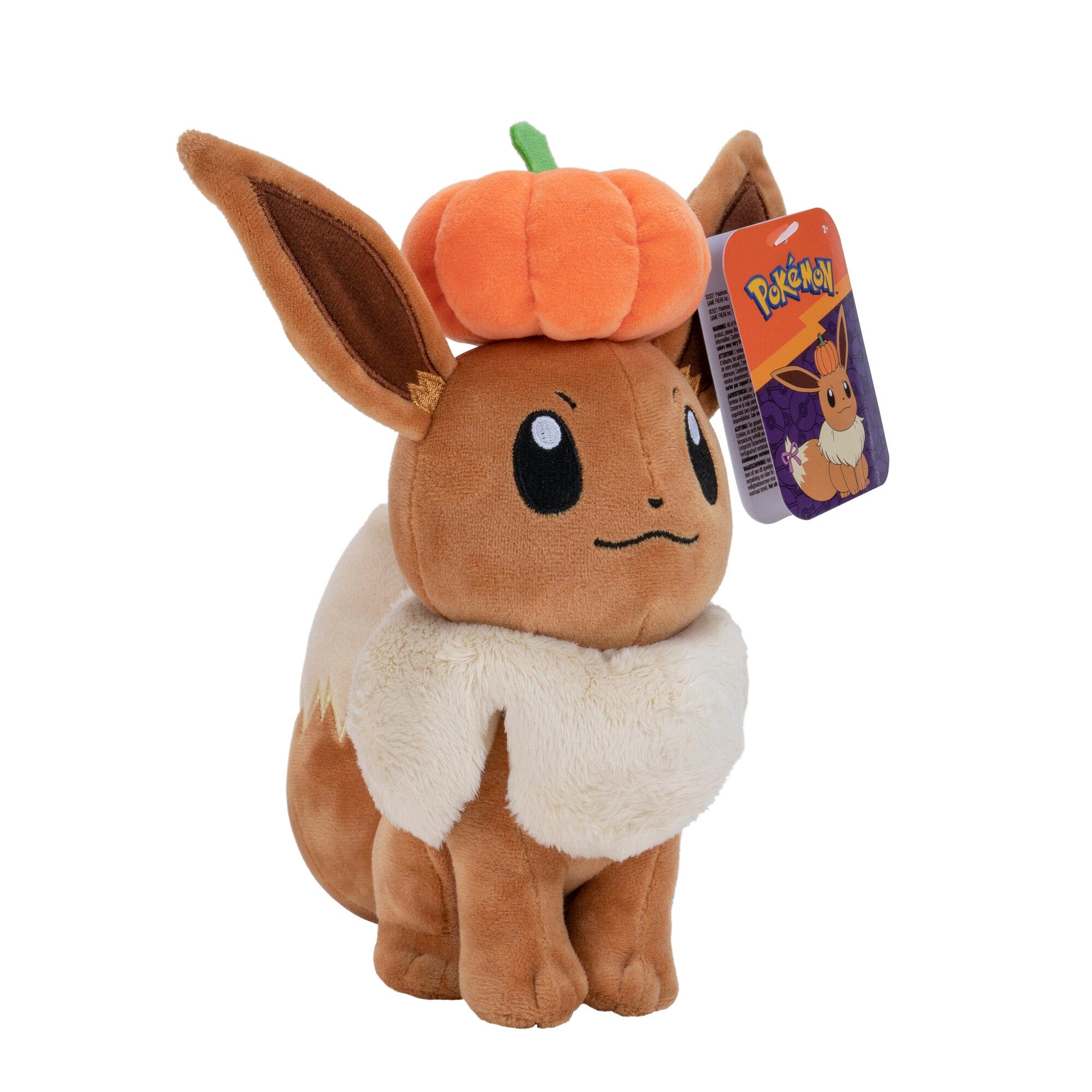 Pokémon 8 Inch Seasonal Plush Eevee with Pumpkin Accessory 191726382478