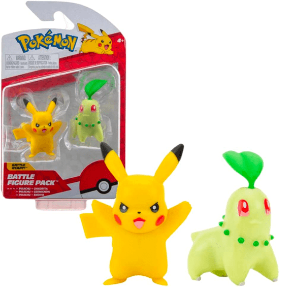 Pokemon Battle Figure 2 Pack: Pikachu + Chikorita