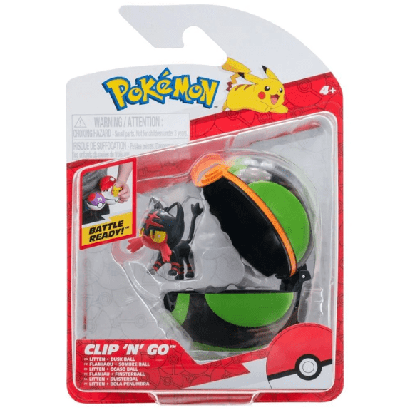 Pokémon Clip 'N' Go Poké Ball: Litten & Dusk Ball 191726483007