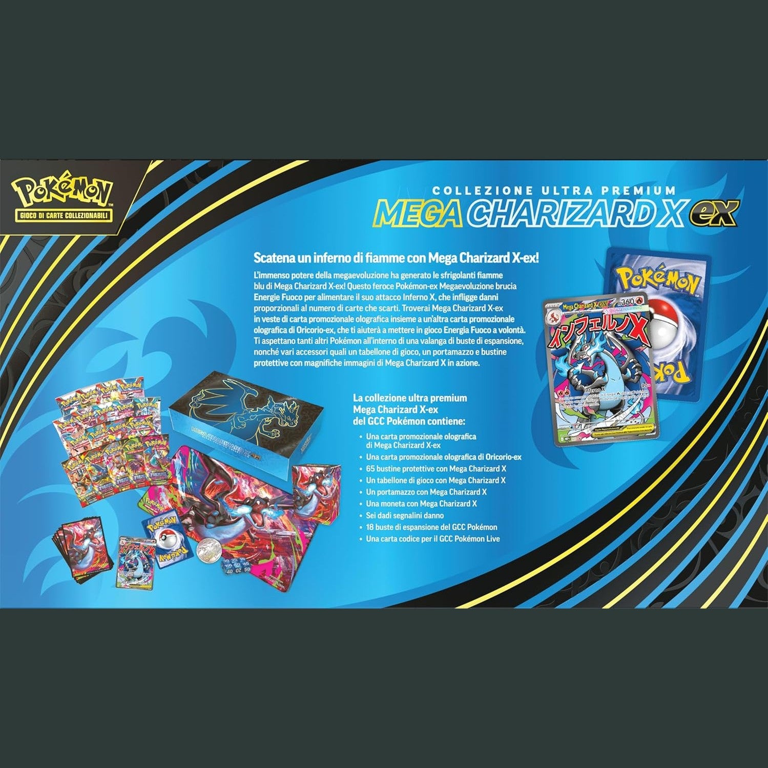Pokémon: GCC Pokémon Ultra Premium Mega Charizard X-ex Collection 0196214130685