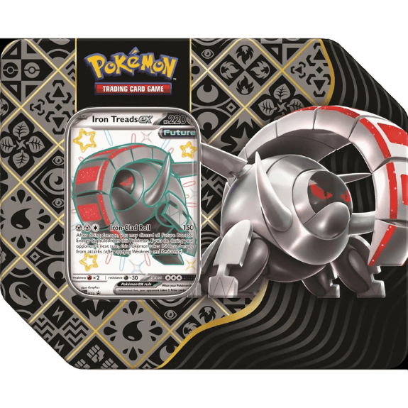 Pokémon Scarlet and Violet 4.5 Paldean Fates 5-Booster Tin - Great Tusk/Iron Treads/Charizard