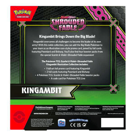 Pokémon Scarlet and Violet Shrouded Fable Kingambit Illustration Rare Collection 0820650858581