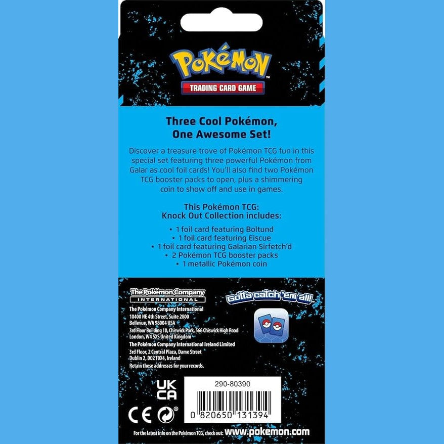Pokémon TCG: Knockout Collection (Boltund, Eiscue & Galarian Sirfetch'd 0820650131394