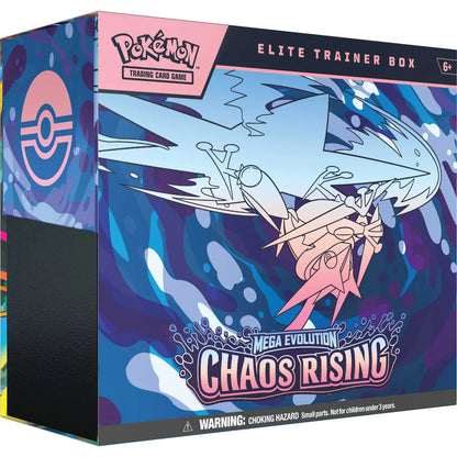 Pokémon TCG: Mega Evolution Chaos Rising - Elite Trainer Box (1 Per customer/household (read product description) (Release Date 22/05/26 - We will Post on the 21st May) 0196214154117