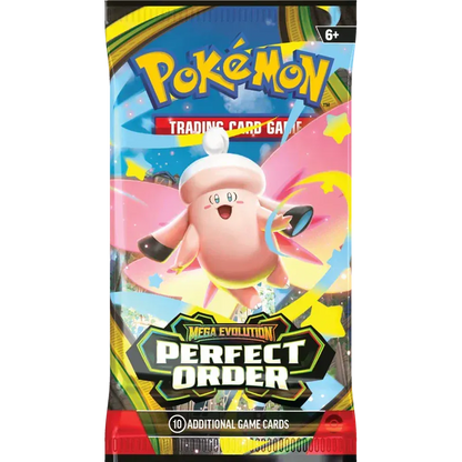 Pokemon TCG Mega Evolution Perfect Order Booster Pack (1 Selected at Random) (Release Date 27/03/26 - We will Post on the 26th March)