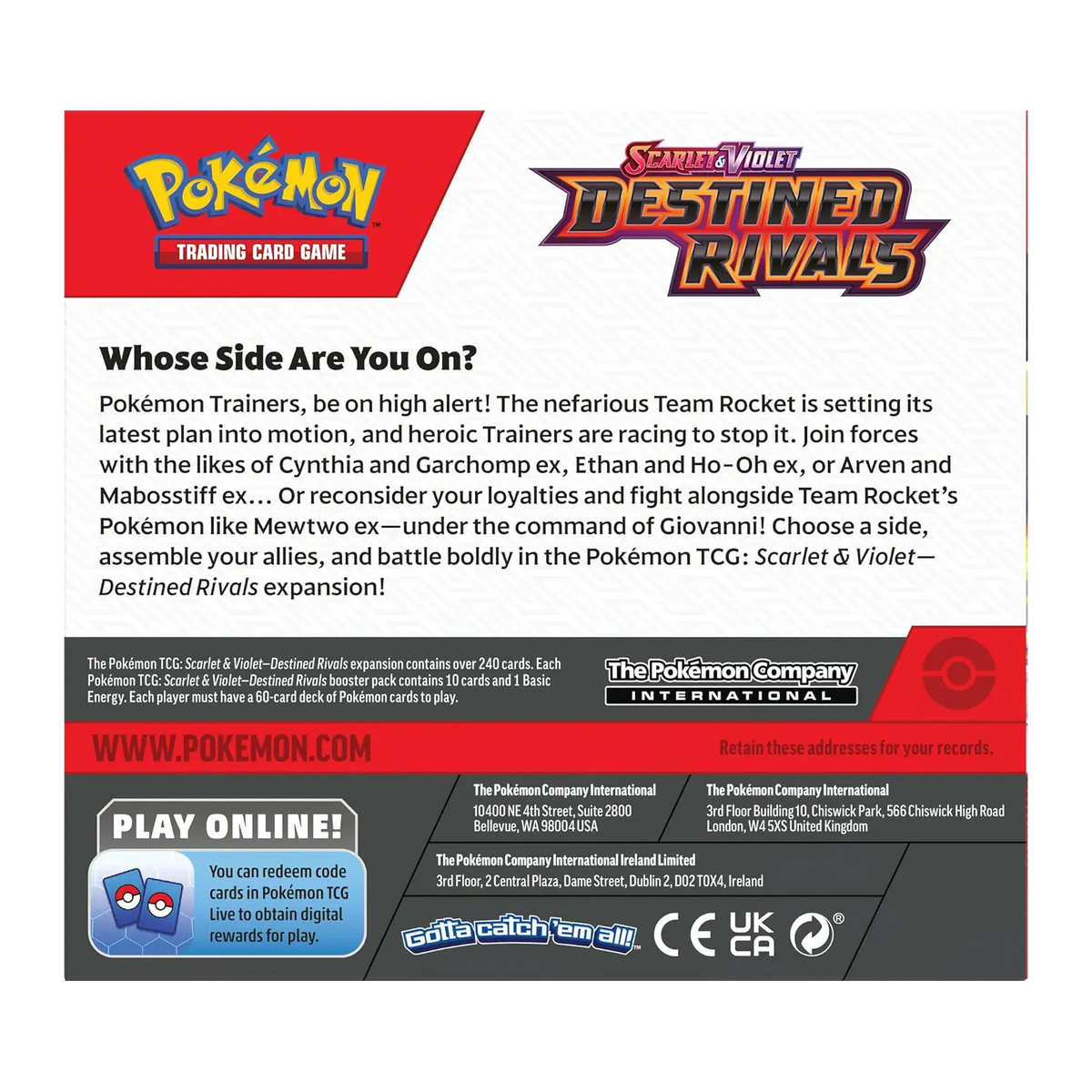 Pokemon TCG: Scarlet & Violet – Destined Rivals – Booster Box 0196214123182