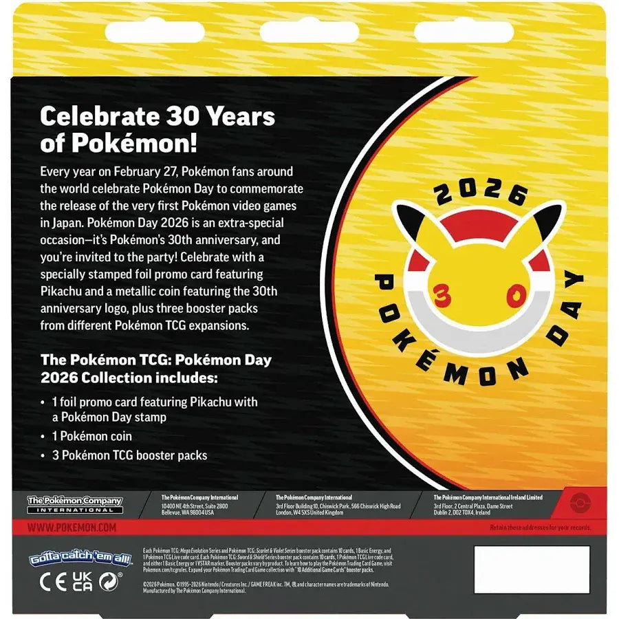 Pokémon Day 2026 TCG Collection 30th Anniversary Coin