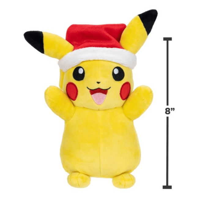 Pokémon Seasonal Kellytoy Plush: Pikachu with Santa Hat 191726480617