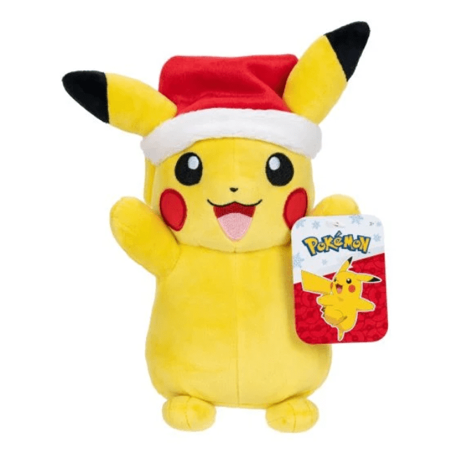 Pokémon Seasonal Kellytoy Plush: Pikachu with Santa Hat 191726480617