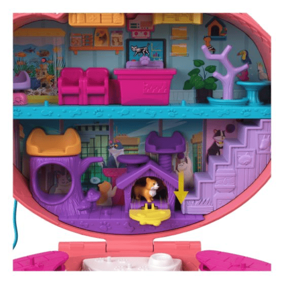 Polly Pocket: Starring Shani Cuddly Cat Purse Compact 194735057009