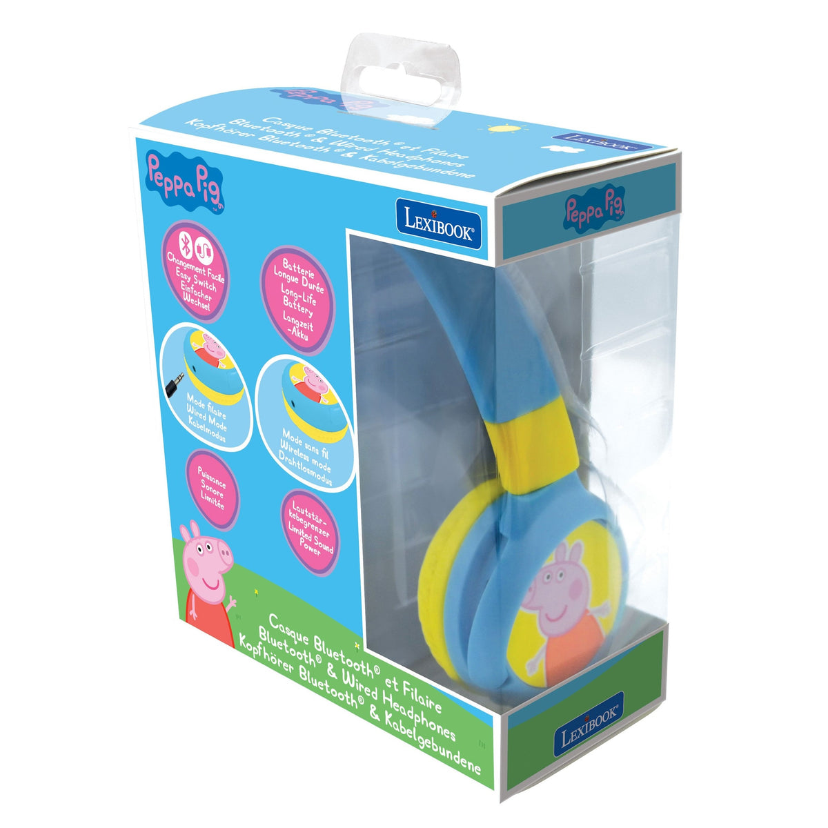 Lexibook Peppa Pig 2-in-1 Bluetooth Kids' Headphones
