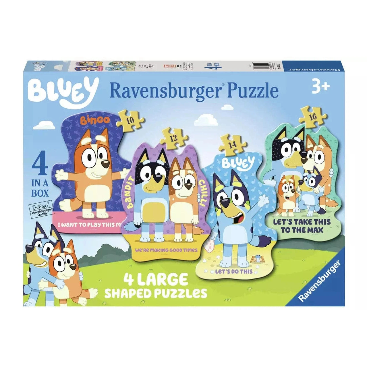 Bluey Figures Ravensburger Four In A Box Jigsaw Puzzle 4005556031320