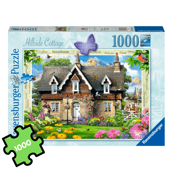 Ravensburger 1000 Piece Puzzle: Country Cottage Collection No.15 Hillside Cottage 4005556174898