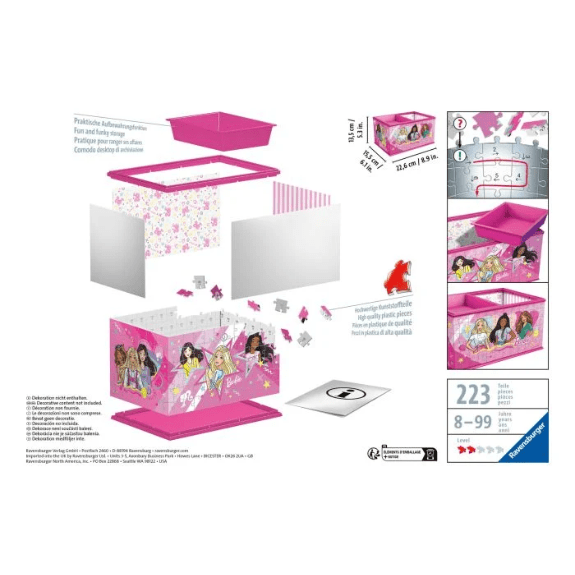 Ravensburger - Barbie Storage Box - 223 Piece 3D Jigsaw Puzzle 4005556115846