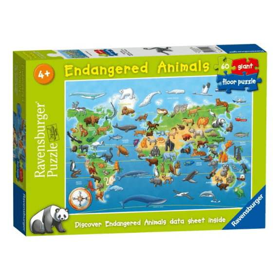 Ravensburger: Endangered Animals 60 Piece Giant Floor Puzzle 4005556055159