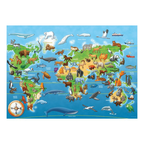 Ravensburger: Endangered Animals 60 Piece Giant Floor Puzzle 4005556055159